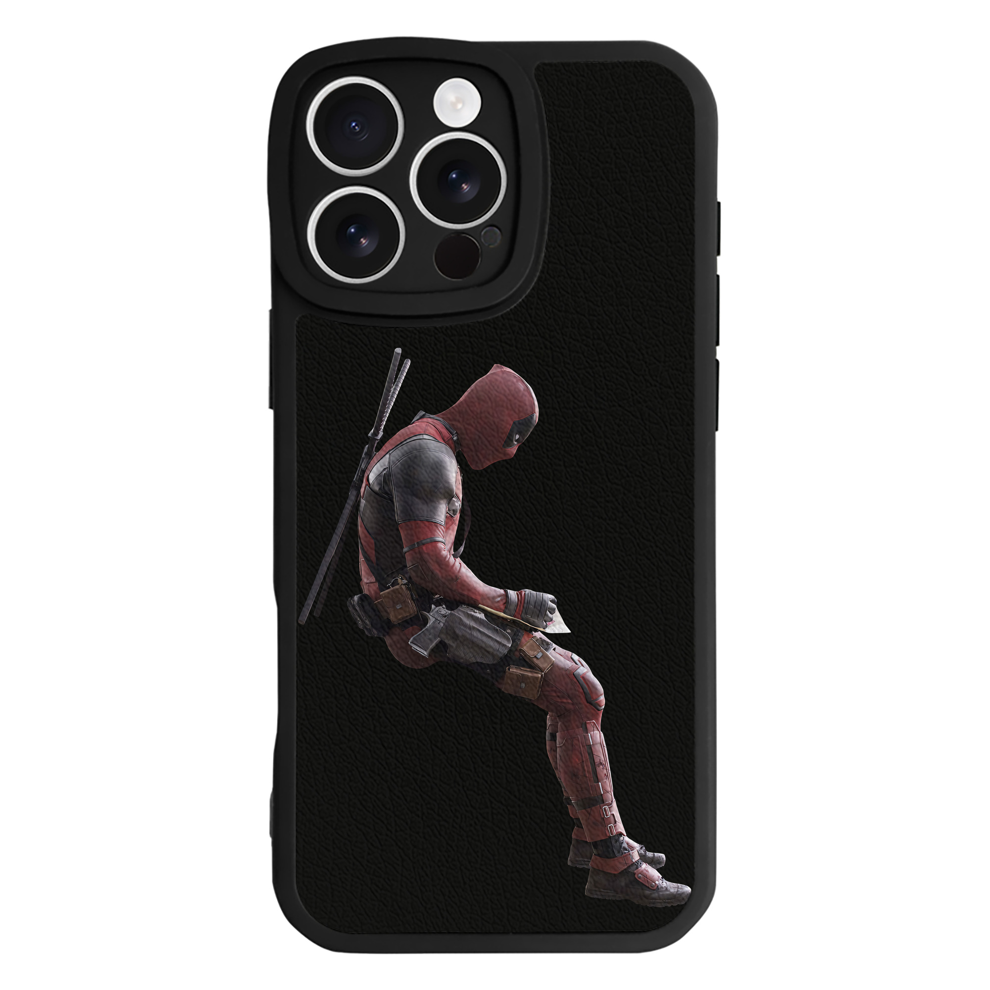 （画像用） Deadpool デッドプール 【iPhone 16シリーズ対応】シリコンスマホケース（レザー調） 材質：シリコン